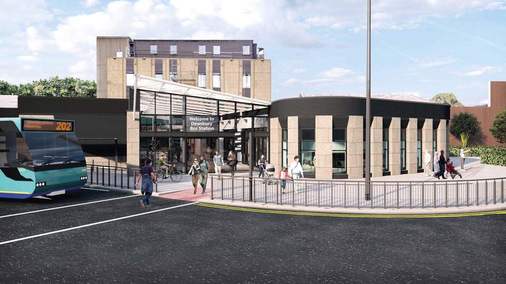 Dewsbury Bus Aldams Road Entrance Visuals