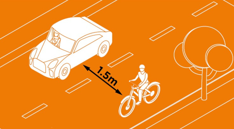 Safe pass cyclist
