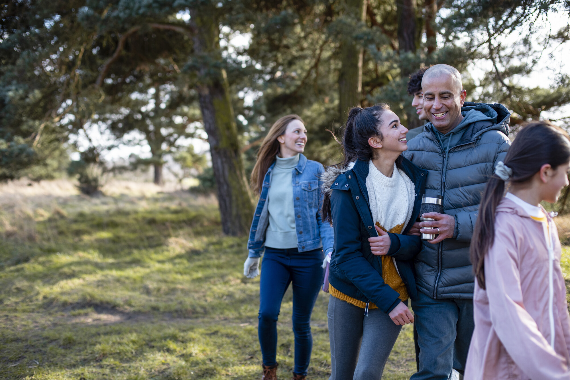 People Walking Outside Nature Recovery