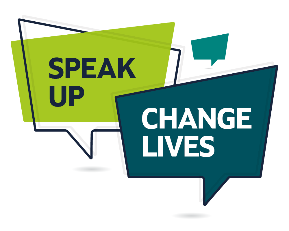 Speak up change lives graphic